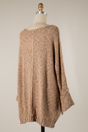 Ivory Grey Multi Knit Sweater- -Trendy Me Boutique, Granada Hills California