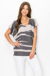 Taupe Grey Short Sleeve Dolman Top- -Trendy Me Boutique, Granada Hills California