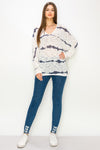 Blue Gage Stripe Dolman Top- -Trendy Me Boutique, Granada Hills California