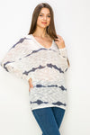 Blue Gage Stripe Dolman Top- -Trendy Me Boutique, Granada Hills California