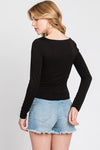 Black Double Lined Square Neck Top- -Trendy Me Boutique, Granada Hills California