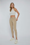 Khaki Mid Rise Skinny Denim- -Trendy Me Boutique, Granada Hills California
