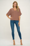 Cocoa Dolman Sleeve Blouse- -Trendy Me Boutique, Granada Hills California