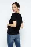 Oatmeal Short Sleeve Slub Tee- -Trendy Me Boutique, Granada Hills California