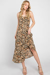Animal Print Satin Cami Slip Dress- -Trendy Me Boutique, Granada Hills California