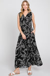 Black Dotted Leaf Printed Jumpsuit- -Trendy Me Boutique, Granada Hills California