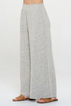 Grey Ivory Pinstripe Pant- -Trendy Me Boutique, Granada Hills California