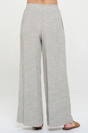 Grey Ivory Pinstripe Pant- -Trendy Me Boutique, Granada Hills California