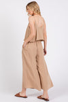 Taupe Layered Jumpsuit- -Trendy Me Boutique, Granada Hills California