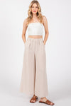 Cream Loose Fit Pant- -Trendy Me Boutique, Granada Hills California