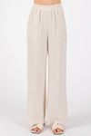 Natural Linen Blend Pant- -Trendy Me Boutique, Granada Hills California