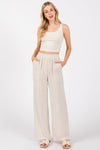 Natural Linen Blend Pant- -Trendy Me Boutique, Granada Hills California