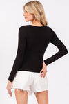 Ivory V Neck Double Layered Top- -Trendy Me Boutique, Granada Hills California