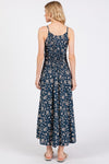 Dark Teal Floral Maxi Dress- -Trendy Me Boutique, Granada Hills California