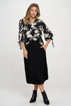 Black Ivory Floral Blouse- -Trendy Me Boutique, Granada Hills California