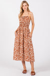 Amber Brown Halter Dress- -Trendy Me Boutique, Granada Hills California