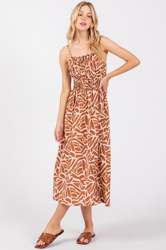 Amber Brown Halter Dress- -Trendy Me Boutique, Granada Hills California