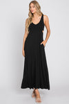 Black Open Side Maxi Dress- -Trendy Me Boutique, Granada Hills California