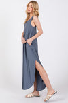 Blue X Back Dress- -Trendy Me Boutique, Granada Hills California