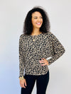 Brown Animal Print Dolman Sleeve Top- -Trendy Me Boutique, Granada Hills California