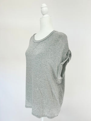 Heather Grey Viscose Tee- -Trendy Me Boutique, Granada Hills California