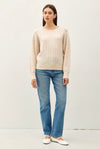 Taupe Cable Knit Sweater- -Trendy Me Boutique, Granada Hills California