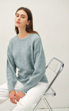 Mint Cable Knit Sweater- -Trendy Me Boutique, Granada Hills California