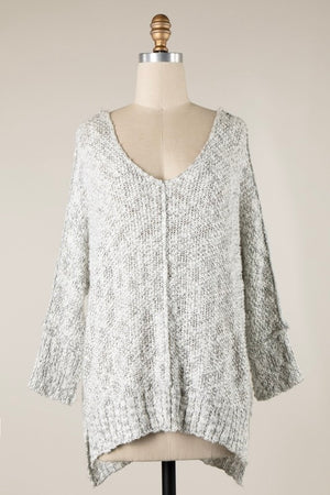 Ivory Speckle 2 Tone Sweater- -Trendy Me Boutique, Granada Hills California