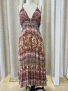 Rust Paisley Boho Dress- -Trendy Me Boutique, Granada Hills California