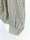 Ivory Black Pinstripe Blouse- -Trendy Me Boutique, Granada Hills California