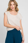 Natural Boxy Top (Copy)- -Trendy Me Boutique, Granada Hills California