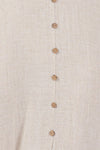 Natural Linen Button Down Maxi Dress- -Trendy Me Boutique, Granada Hills California