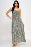 Olive Floral Maxi Dress- -Trendy Me Boutique, Granada Hills California