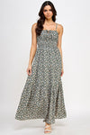 Olive Floral Maxi Dress- -Trendy Me Boutique, Granada Hills California