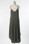 Olive Mineral Wash Maxi Dress- -Trendy Me Boutique, Granada Hills California