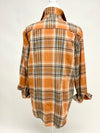 Pumpkin Taupe Plaid Shirt- -Trendy Me Boutique, Granada Hills California