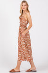 Amber Brown Halter Dress- -Trendy Me Boutique, Granada Hills California