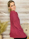 Rose Cable Knit Cardigan- -Trendy Me Boutique, Granada Hills California