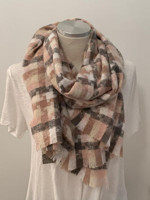 Blush Grey Mauve Multi Scarf- -Trendy Me Boutique, Granada Hills California