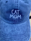 Cat Mom Navy Cap- -Trendy Me Boutique, Granada Hills California