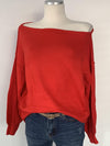 Red Boat Neck Sweater- -Trendy Me Boutique, Granada Hills California