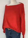 Red Boat Neck Sweater- -Trendy Me Boutique, Granada Hills California
