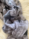 Grey Star Printed Scarves- -Trendy Me Boutique, Granada Hills California