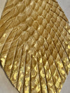 Taupe Snakeskin Gold Foil Earrings- -Trendy Me Boutique, Granada Hills California