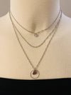 Silver Heart with Rhinestone Necklace- -Trendy Me Boutique, Granada Hills California