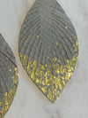 Grey Snakeskin Gold Foil Earrings- -Trendy Me Boutique, Granada Hills California