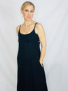 Black Gauze Maxi Dress- -Trendy Me Boutique, Granada Hills California