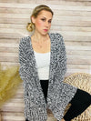 Black Two-Tone Cardigan- -Trendy Me Boutique, Granada Hills California