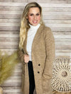 Camel Knit Coat- -Trendy Me Boutique, Granada Hills California