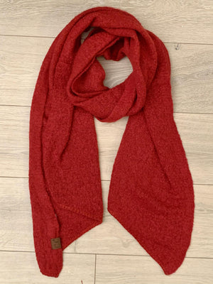 CC Red Super Soft Scarf- -Trendy Me Boutique, Granada Hills California